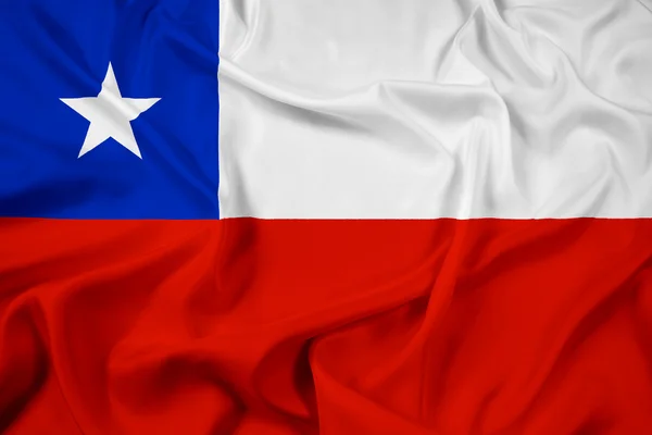 Viftar chile flagga — Stockfoto