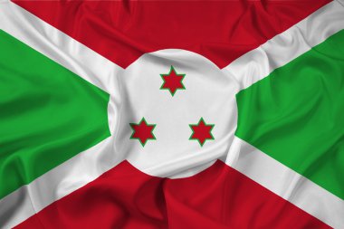 Burundi bayrağı sallayarak