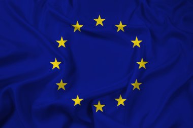 Avrupa Birliği bayrağı sallayarak