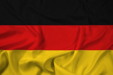 Almanya bayrağı sallayarak