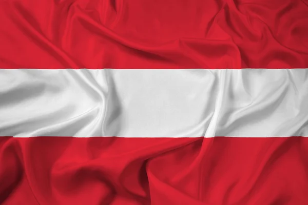 Ondeando bandera de Austria —  Fotos de Stock