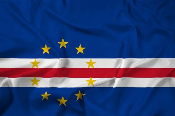 Acenando Bandeira de Cabo Verde — Fotografia de Stock