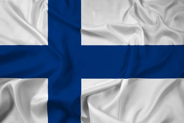 Viftar finland flagga — Stockfoto