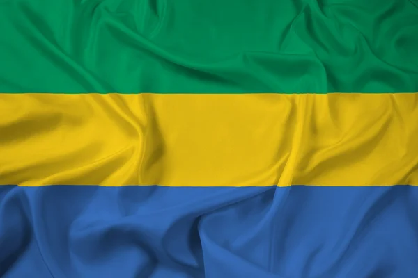 Waving Gabon Flag — Stock Photo, Image