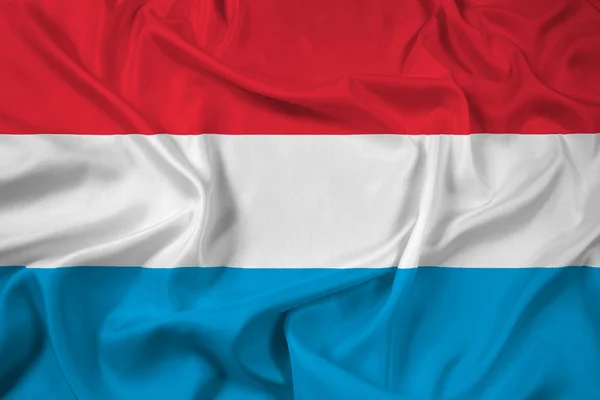 Ondeando bandera de Luxemburgo — Foto de Stock
