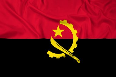 Angola bayrağı sallayarak