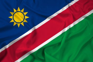 Namibya bayrak sallayarak