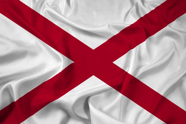 Fahne des Bundesstaates Alabama schwenkend — Stockfoto