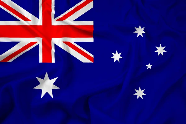 Ondeando bandera de Australia — Foto de Stock