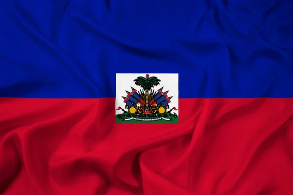 Viftar haiti flagga — Stockfoto