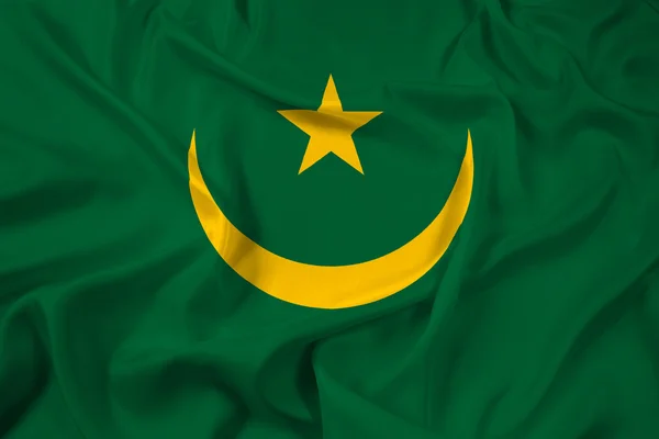 Ondeando la bandera de Mauritania —  Fotos de Stock