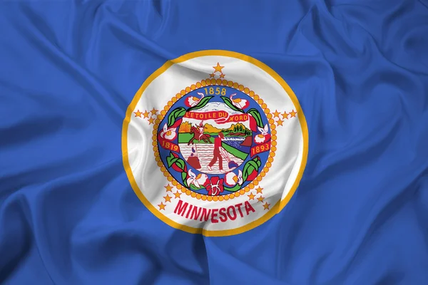 Ondeando la bandera del estado de Minnesota — Foto de Stock