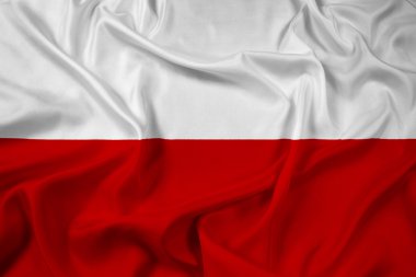 Polonya bayrağı sallayarak