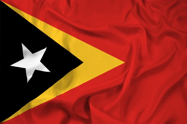 Wapperende vlag van Oost-timor — Stockfoto