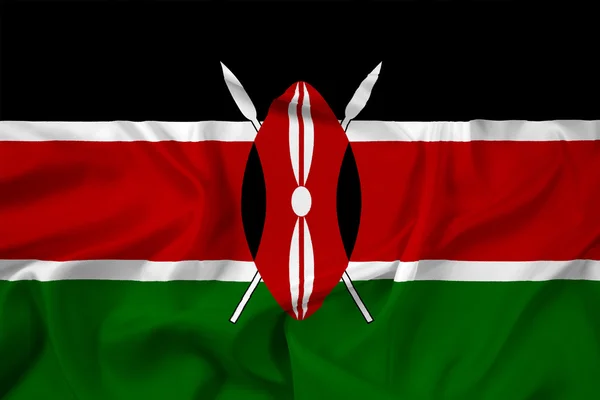Ondeando Bandera de Kenia — Foto de Stock