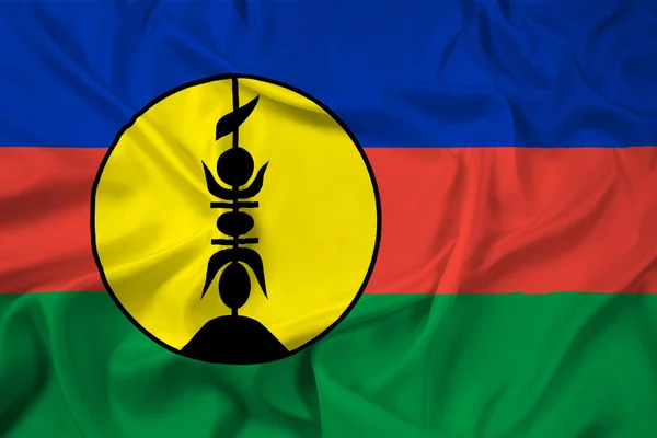 Viftar Nya Kaledonien flagga — Stockfoto