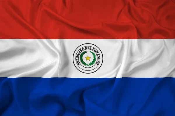 Vlající vlajka Paraguaye — Stock fotografie
