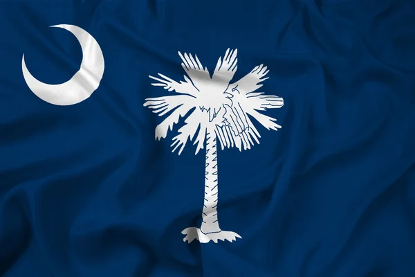 Acenando bandeira do estado da Carolina do Sul — Fotografia de Stock