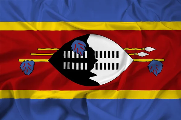 Wapperende vlag van swaziland — Stockfoto