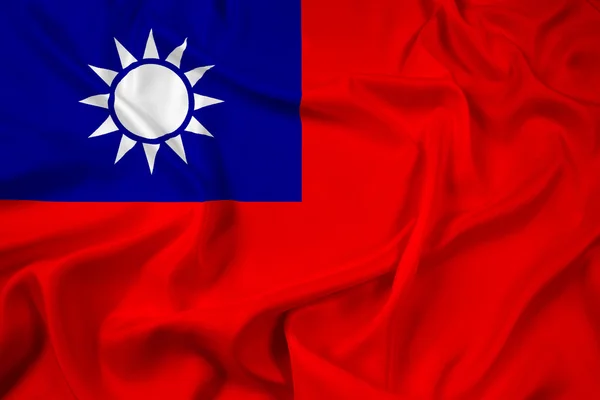 Agitant le drapeau de Taiwan — Photo