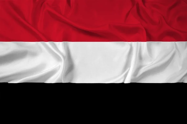 Ondeando la bandera de Yemen — Foto de Stock