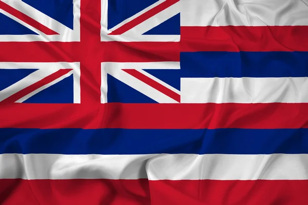 Hawaiianische Flagge schwenken — Stockfoto