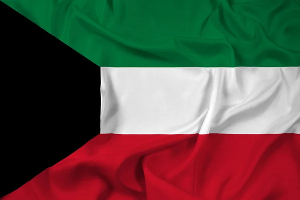 Acenando Bandeira do Kuwait — Fotografia de Stock