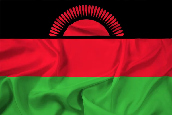 Viftar Malawis flagga — Stockfoto