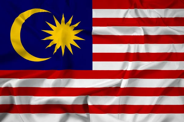 Schwenkt malaysische Flagge — Stockfoto