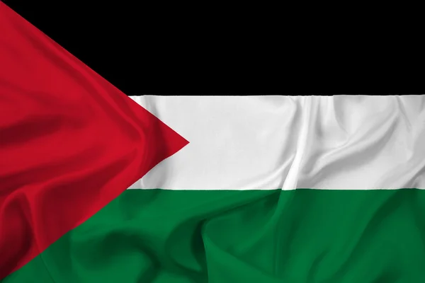 Ondeando bandera de Palestina — Foto de Stock