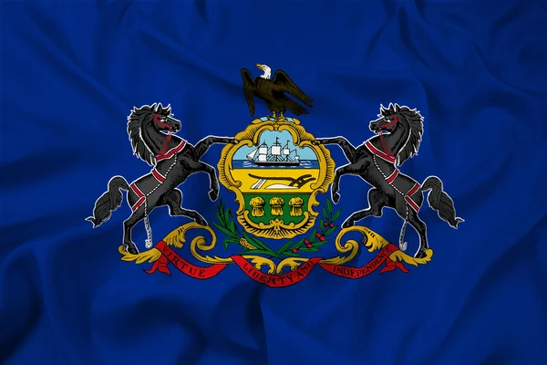 Waving Pennsylvania State Flag — Stock Photo, Image