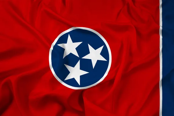 Agitant le drapeau de l'État du Tennessee — Photo