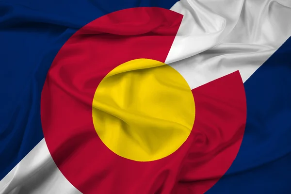 Ondeando la bandera del estado de Colorado —  Fotos de Stock