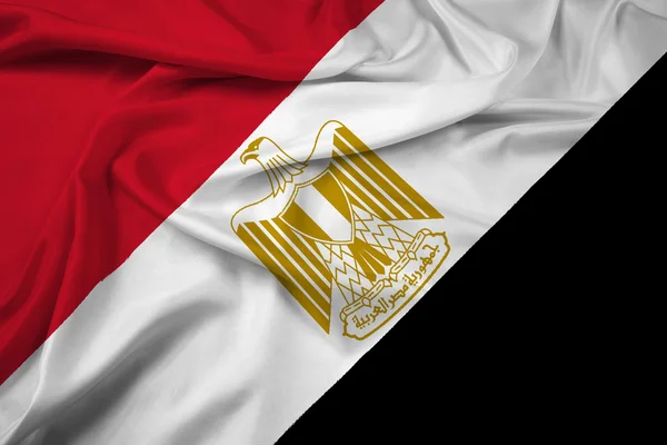 Ägyptische Flagge schwenken — Stockfoto
