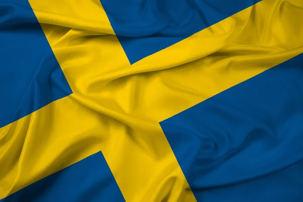 Waving Sweden Flag — Stock Photo, Image