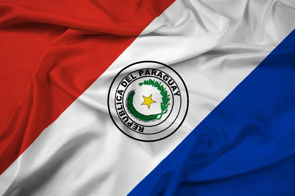 Viftar paraguay flagga — Stockfoto