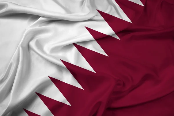 Waving Qatar Flag — Stock Photo, Image