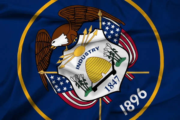 Waving Utah State Flag — Stock Photo, Image