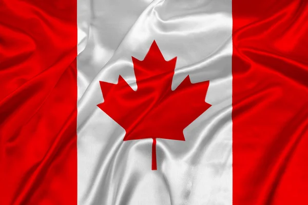 Ondeando bandera de Canadá —  Fotos de Stock