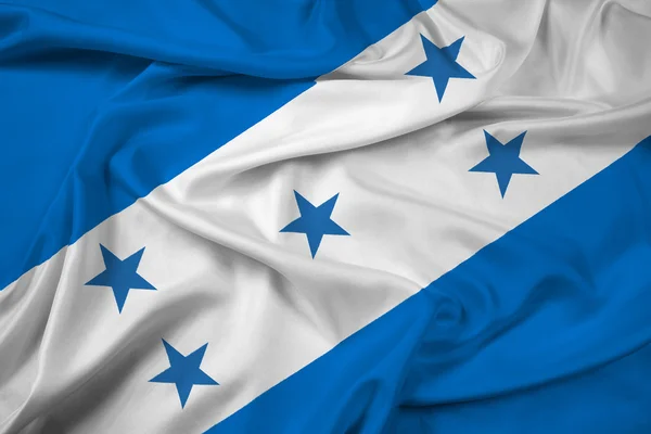 Ondeando bandera de Honduras — Foto de Stock