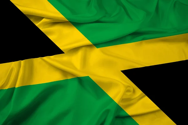 Vlající vlajka Jamajka — Stock fotografie