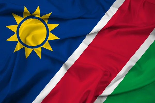 Waving Namibia Flag — Stock Photo, Image