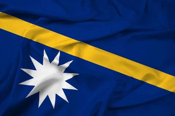 Waving Nauru Flag — Stock Photo, Image