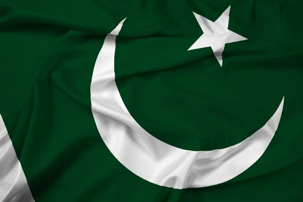 Mávání pákistánskou vlajkou — Stock fotografie