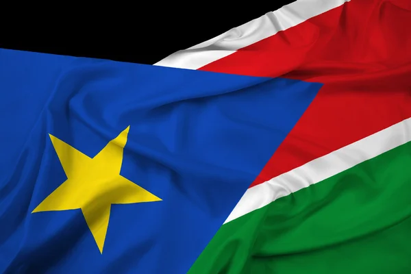 Machać flaga Sudanu Południowego — Zdjęcie stockowe