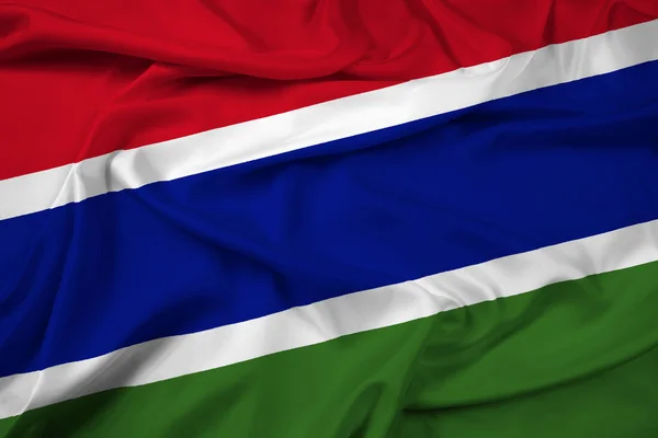 Ondeando la bandera de Gambia —  Fotos de Stock