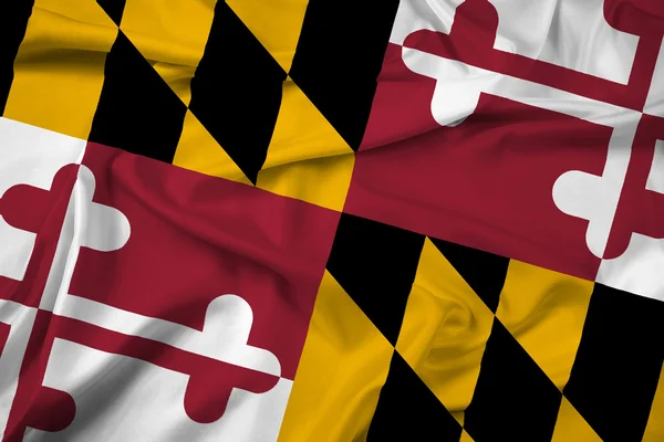 Bandeira do Estado de Maryland acenando — Fotografia de Stock