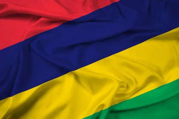 Viftar mauritius flagga — Stockfoto