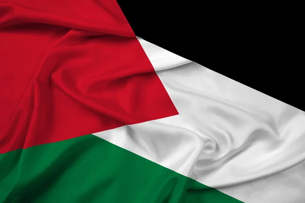Sventolando la bandiera palestinese — Foto Stock