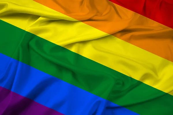 Waving Rainbow Flag — Stock Photo, Image